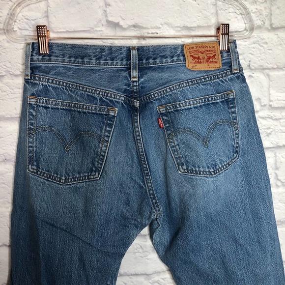 Levi's 501 button fly low rise straight raw hem - Picture 5 of 6